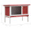 VidaXL vidaXL Kaninchenstall 1 Ebene Rot Holz 7