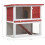 VidaXL vidaXL Kaninchenstall 1 Tür Rot Holz 7