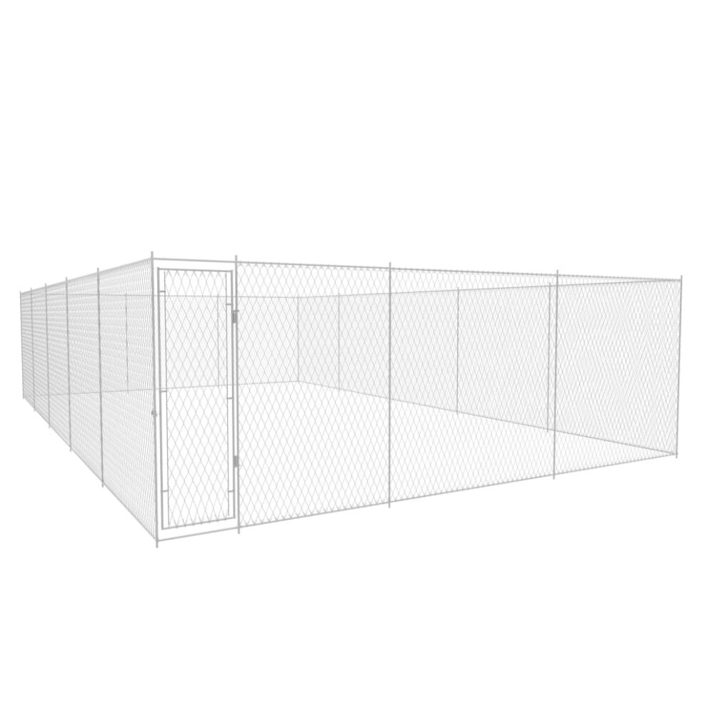 vidaXL Outdoor Dog Kennel Galvanised Steel 950x570x185cm House Cage Playpen