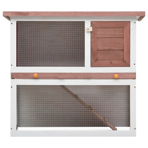 VidaXL vidaXL Kaninchenstall 1 Tür Braun Holz 2