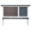 VidaXL vidaXL Kaninchenstall 1 Ebene Grau Holz 3