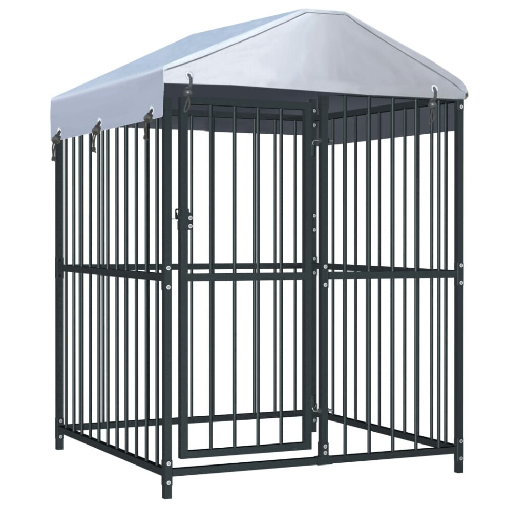 Vidaxl Outdoor Dog Kennel With Roof 120X120x150cm Animal Pet Cage Dog House