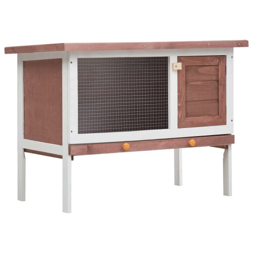 VidaXL vidaXL Kaninchenstall 1 Ebene Braun Holz