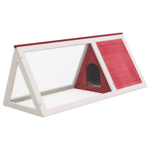 VidaXL vidaXL Kleintier-/Kaninchenstall Rot Holz 2
