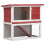 VidaXL vidaXL Kaninchenstall 1 Tür Rot Holz 1