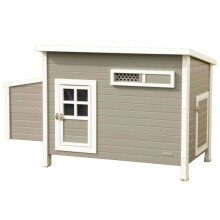 Kerbl ECO Chicken Pen Plastic Grey and White Cage Habitat Aviary House Coop