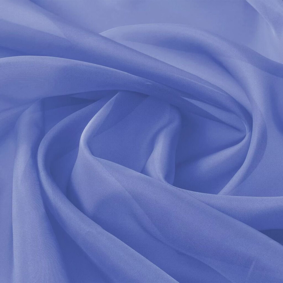 vidaXL Voile Fabric 1.45x20 m Royal Blue Wedding Craft Material Curtain Cloth