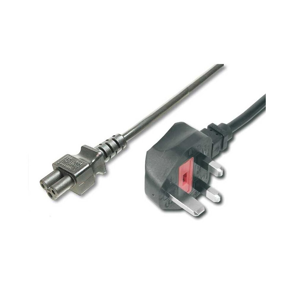 Fdl 2M Uk Mains Cable - Uk Mains Plug To C5 Clover Leaf" Socket" Black 5055309600821