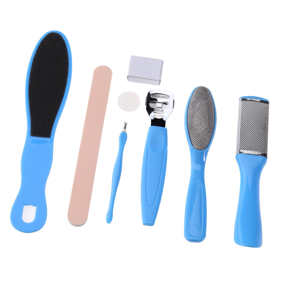 8Pcs Foot Portable File Dead Hard Skin Callus Remover Scraper Pedicure Tool Set
