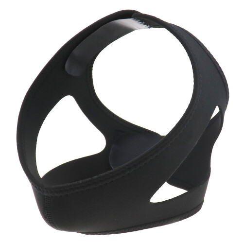 Black Flexible Air Permeable Anti Snoring Strap Powerful Stop Snoring Strap