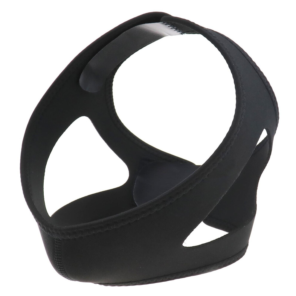 Black Flexible Air Permeable Anti Snoring Strap Powerful Stop Snoring Strap