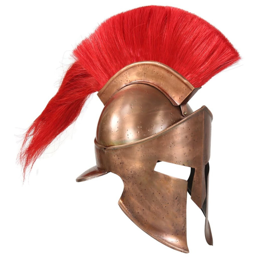 vidaXL Greek Medieval Knight Helmet LARP Replica Copper Steel Armour Weapon