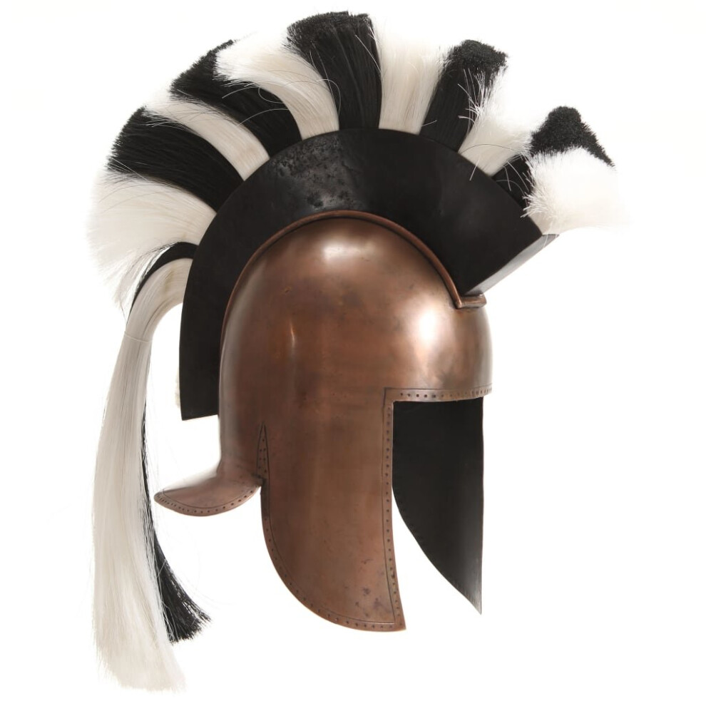 Vidaxl Greek Medieval Knight Helmet Larp Replica Copper Steel Armour Weapon Multicoloured