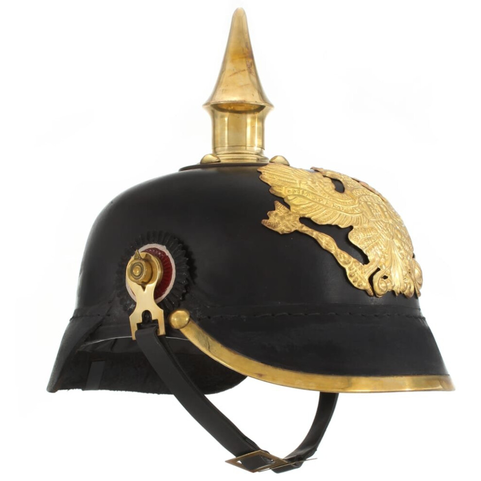Vidaxl German Prussian Helmet Antique Replica Larp Black Steel Armour Weapon