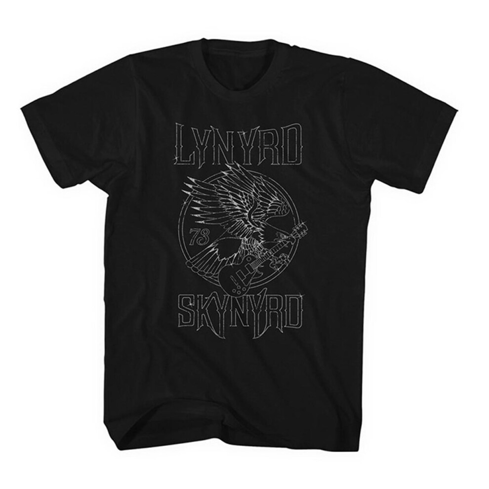 (Medium) Lynyrd Skynyrd 'Eagle Guitar 73' (Black) T-Shirt