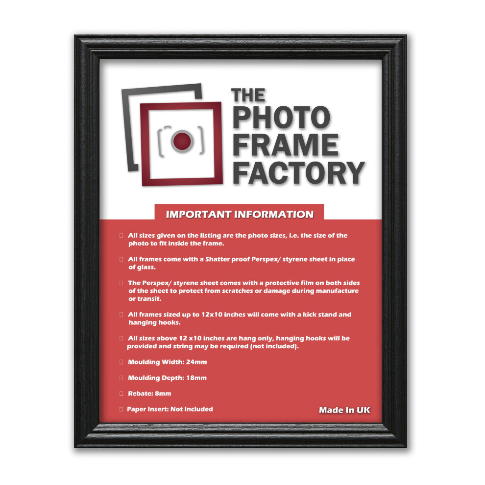 (Black, A1- 840x594mm) Modern Picture Photo Frames Antique Traditional