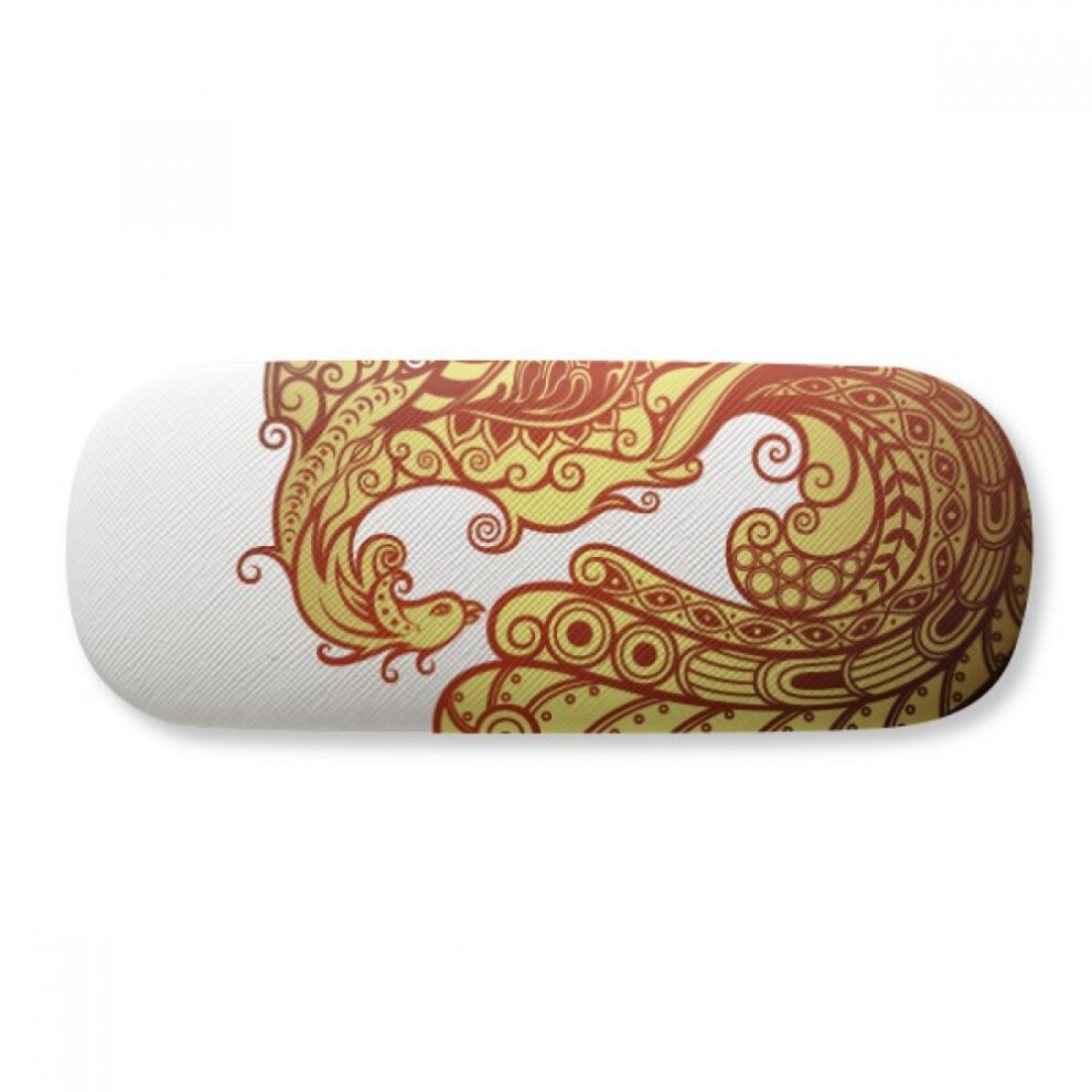 Diy Thinker Colorful Phoenix Animal Art Outline Glasses Case Eyeglasses Hard Shell Storage Spectacle Box
