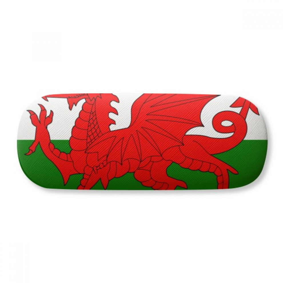 Wales National Flag Europe Country Glasses Case Eyeglasses Hard Shell Storage Spectacle Box