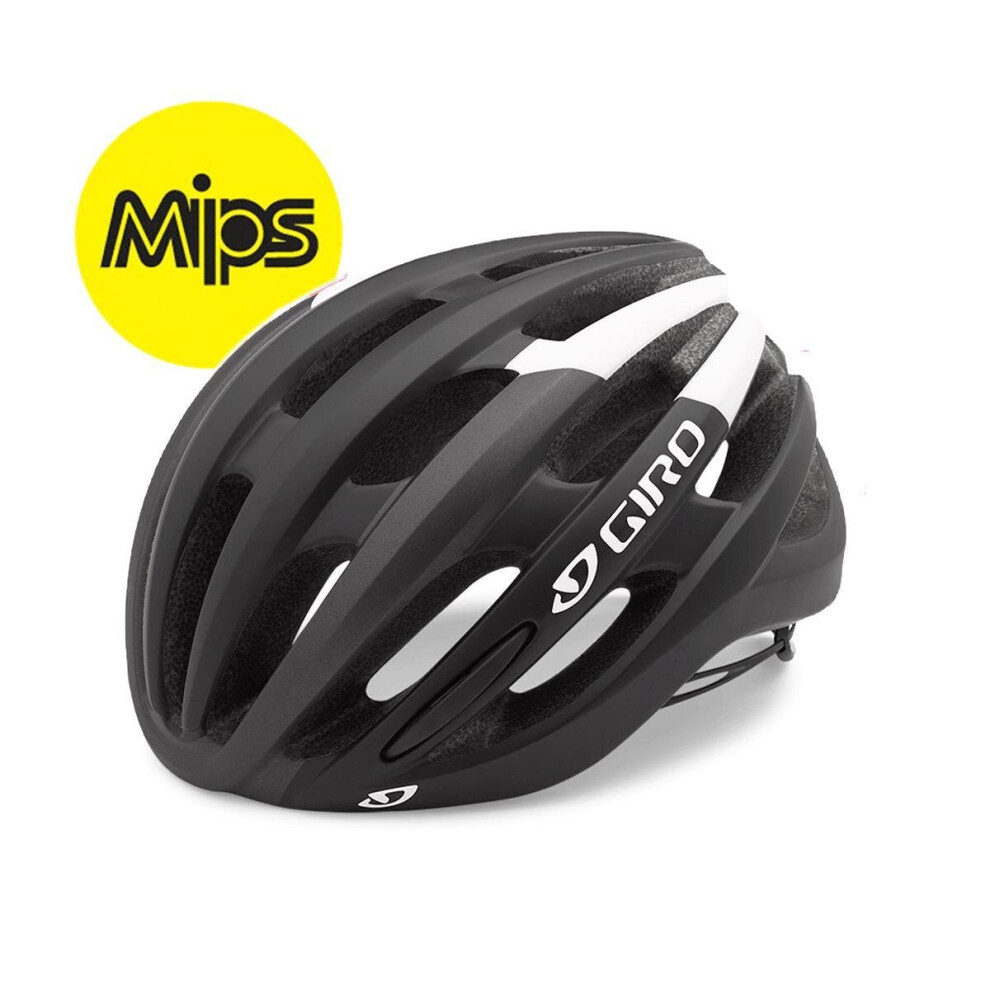 (S - 51-55 CM, Matt Black / White) Giro Foray MIPS Road Helmet