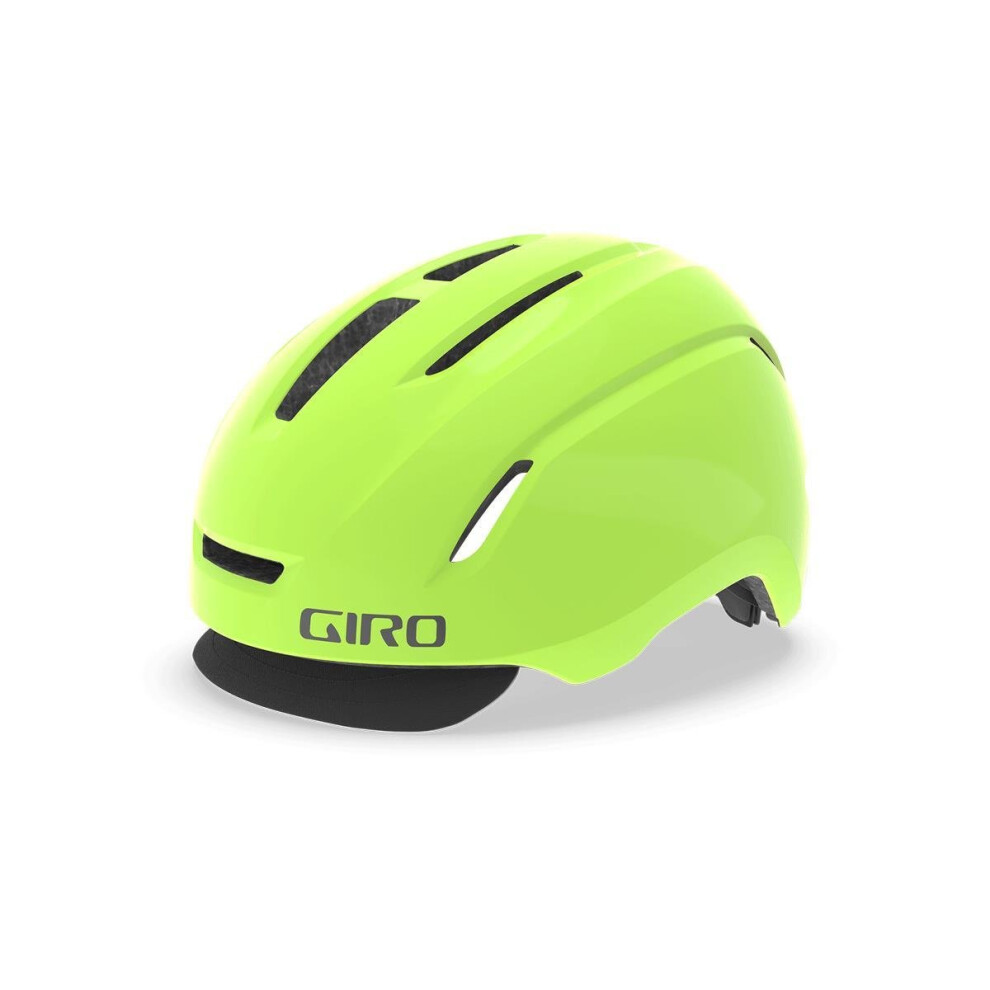 (S - 51-55 CM, Matt Highlight Yellow) Giro Caden LED Urban Helmet