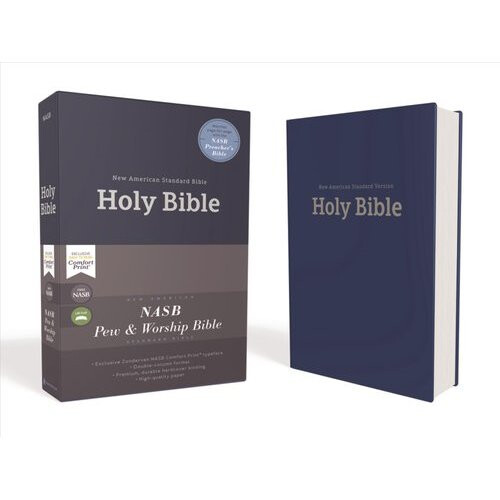 NASB, Pew and Worship Bible, Hardcover, Blue, 1995 Text, Comfort Print