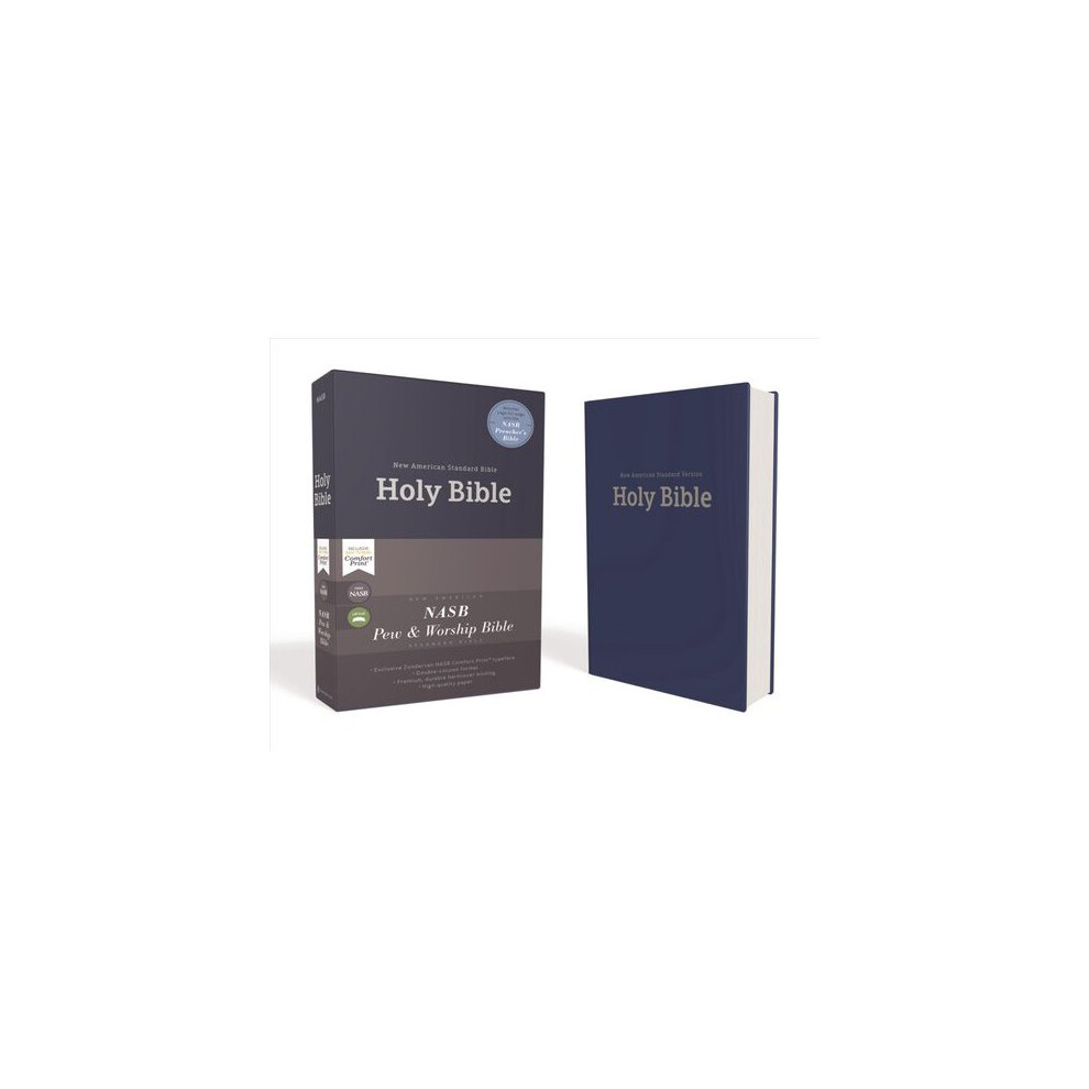 NASB, Pew and Worship Bible, Hardcover, Blue, 1995 Text, Comfort Print