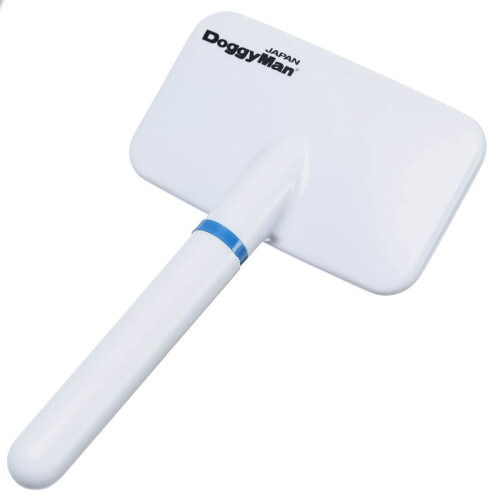 Doggyman White Slicker Gentle Pet Grooming Brush with Soft Pins, Small 1