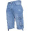 Ze Enzo (Light Stonewash, 30") Enzo Mens Shorts Raw Combat Cargo Pockets Denim 1
