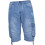 Ze Enzo (Light Stonewash, 30") Enzo Mens Shorts Raw Combat Cargo Pockets Denim 4