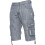 Ze Enzo (Grey, 46") Enzo Mens Shorts Raw Combat Cargo Pockets Denim 1
