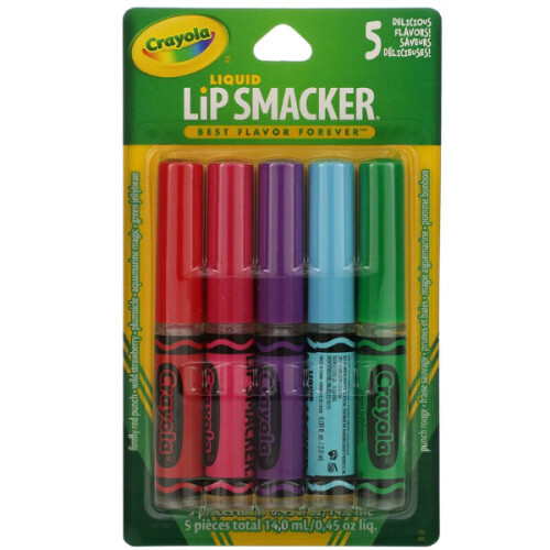 Lip Smacker, Crayola, Flüssiger Lipgloss, Sortimentspackung, 5 Stück, 0,45 fl oz (14,0 ml) 1