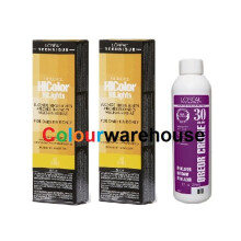 (Ash Blonde (2x), Dev (Vol. 30) 8oz) L'Oreal HiColor Ash Blonde HiLights For Dark Hair Only