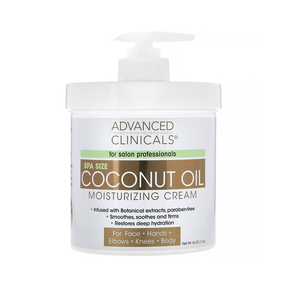 Advanced Clinicals, Coconut Oil Moisturizing Cream, 454g