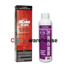 (Red, Dev (Vol. 30) 8oz) L'Oreal HiColor Red HiLights For Dark Hair Only