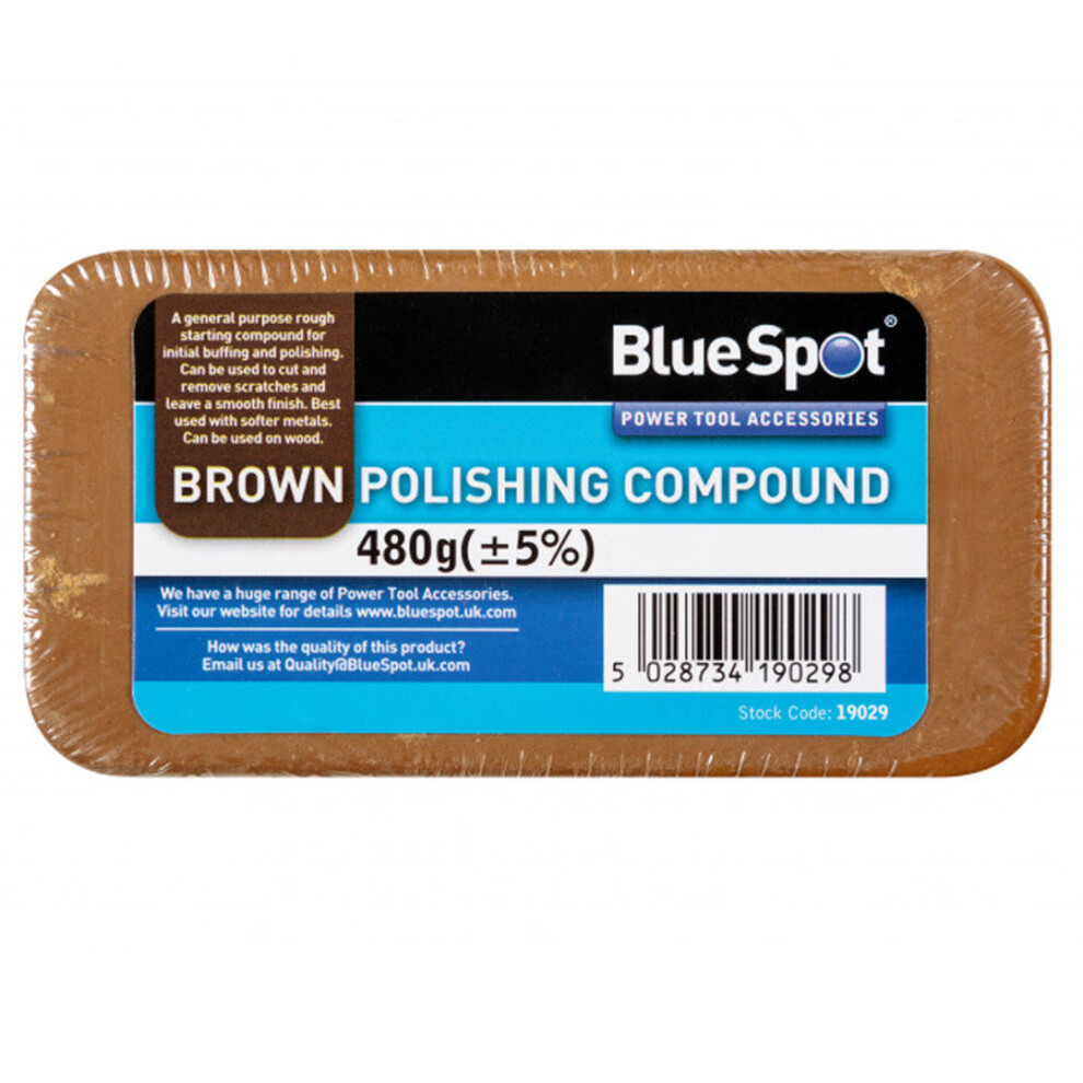 Polishing Compound Blocks Buffing 500g Brown Bluespot BS19029