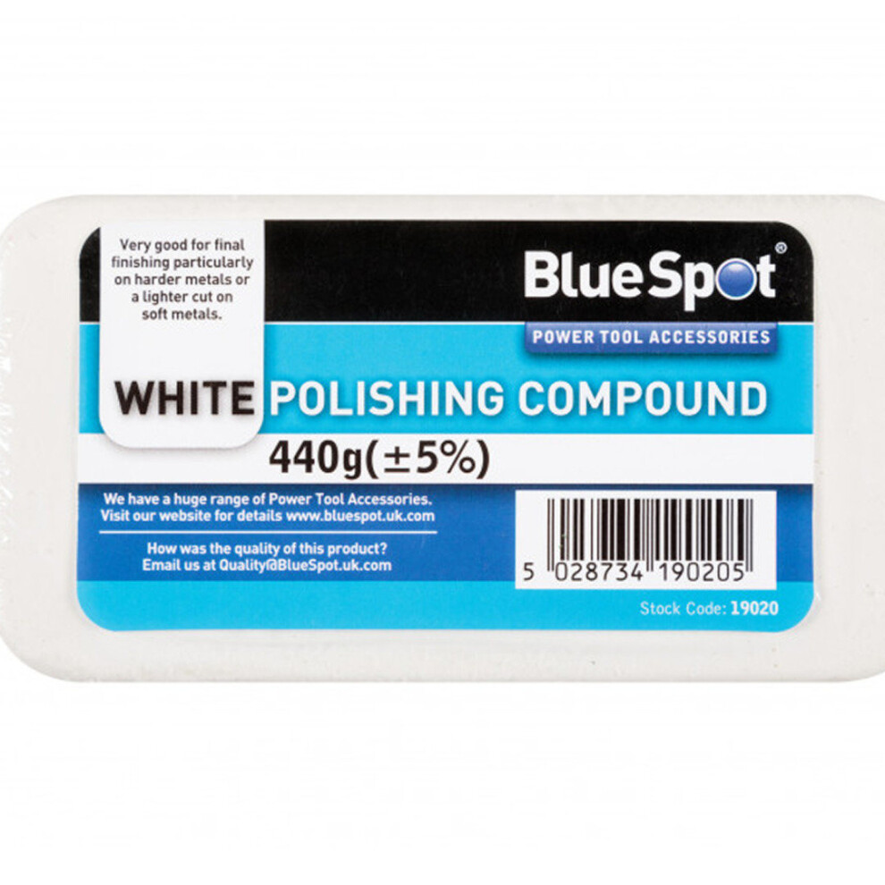 Bluespot Polishing Compound Blocks Buffing 500G Bs19020 White
