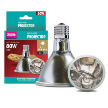 Arcadia Deep Heat Projector 80W - Infra-Red A/B for Reptiles, Fast Warm-Up, E27, Dimmable Ready