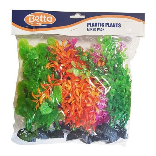 Betta Budget Mixed Plastic Plants (10pk) - 15"