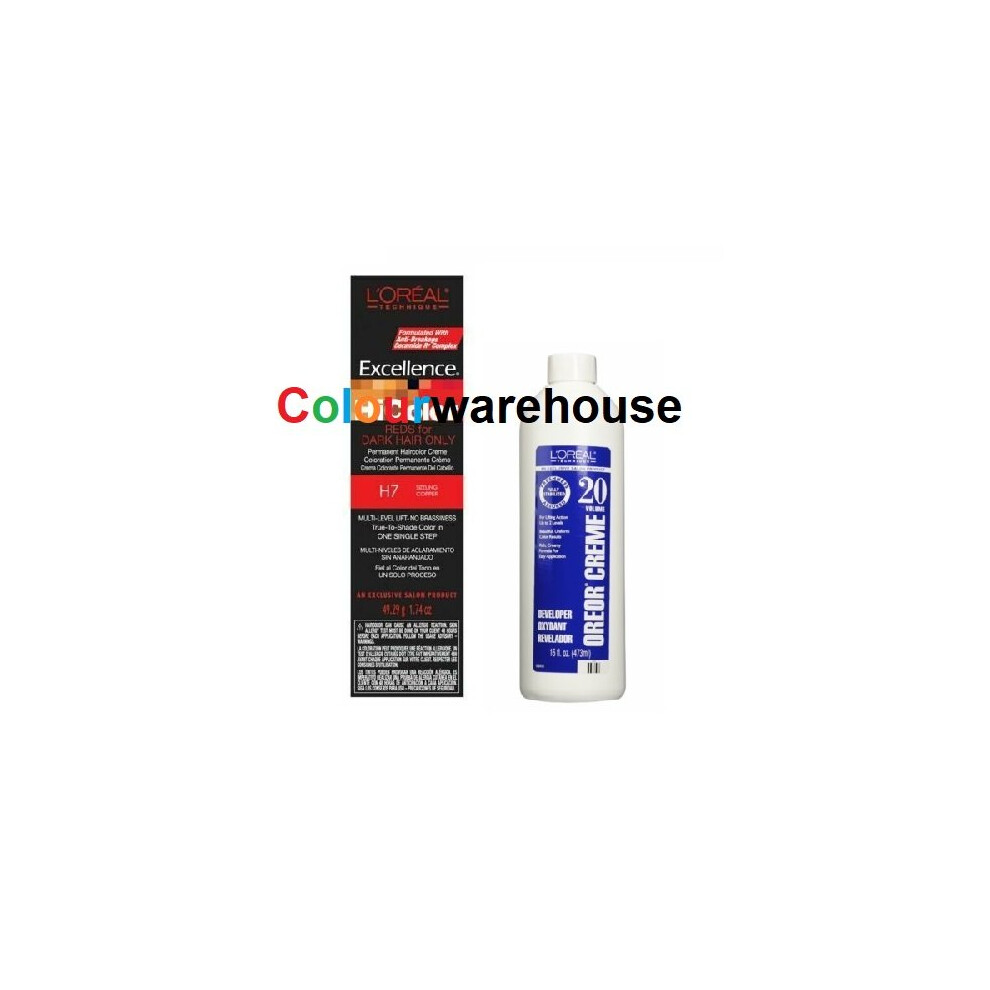 LâOrã©Al Paris Multicoloured (H7, Dev (Vol. 20) 16Oz ) L'oreal Hicolor H7 Sizzling Copper, Reds For Dark Hair Only