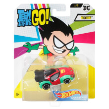 Hot Wheels FLJ10 DC Teen Titans Go! Character Cars - Robin (DMH73)