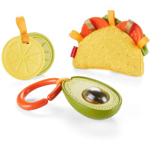 Fisher-Price Taco Tuesday Gift Set FXC05 - Three Food-Themed Teether Toys for Babies, 3 Months and Up