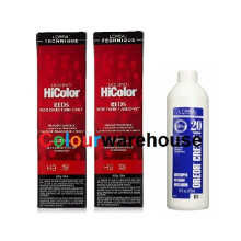 (H9 (2x), Dev (Vol. 20) 16oz) L'Oreal HiColor H9 Red Hot, Reds For Dark Hair Only