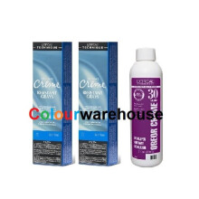(4X (2x), Dev (Vol. 30) 8oz) L'Oreal Excellence Creme Resistant Grays 4X Dark Brown Permanent Haircolor