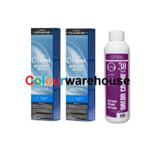 (6.3X (2x), Dev (Vol. 30) 8oz) L'Oreal Excellence Creme Resistant Grays 6.3X Light Golden Brown Permanent Haircolor