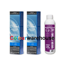 (8X (2x), Dev (Vol. 30) 8oz) L'Oreal Excellence Creme Resistant Grays 8X Medium Blonde Permanent Haircolor