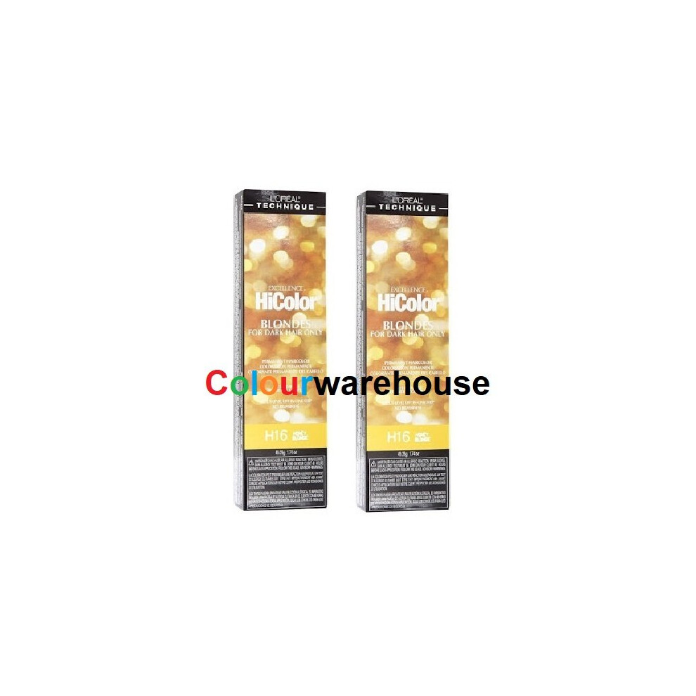 (H16 â 2pcs) L'Oreal HiColor H16 Honey Blonde, Blondes For Dark Hair Only