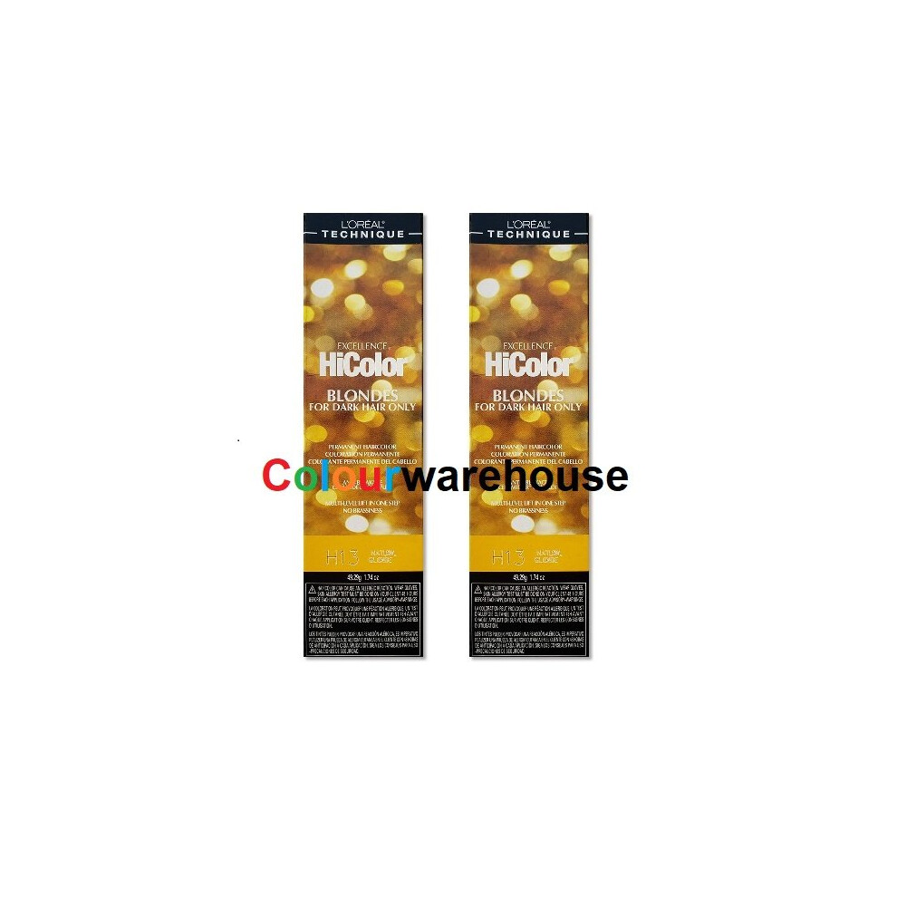 LâOrã©Al Paris Multicoloured (H13 Â 2Pcs) L'oreal Hicolor H13 Natural Blonde, Blondes For Dark Hair Only