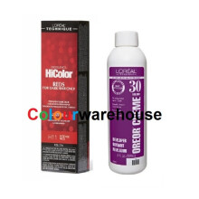 (H11, Dev (Vol. 30) 8oz) L'Oreal HiColor H11 Intense Red, Reds For Dark Hair Only