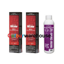 (H11 (2x), Dev (Vol. 30) 8oz) L'Oreal HiColor H11 Intense Red, Reds For Dark Hair Only