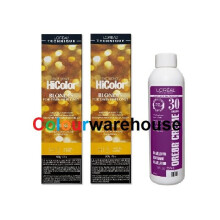 (H13 (2x), Dev (Vol. 30) 8oz) L'Oreal HiColor H13 Natural Blonde, Blondes For Dark Hair Only
